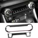 Car Accessories Fit for Toyota RAV4 XA50 2019-2022 2023 2024 2025 Dashboard Console Air Control Switch Button Cover Trim and Center Console Switch Cover Trim (Carbon Fiber Style) ABS 2PCS