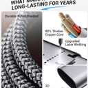 Temdan for Travel Essentials,3 in 2 USB C Cable for Apple Watch Charger/for iPhone 17 Charger,Multi Charging Cable Cord,Vacation Camping Essentials,Portable Designed for iWatch &for iPhone 16-12-4FT (Grey)