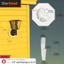 Vinyl Siding Mounting Blocks Kit with Built-in Electrical Box - 8141 Vertical Siding Lamps Mounting Plate - Ideal for 1/2"" Lap Siding - White Finish 1 Pack
