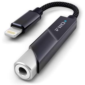 FiiO KA11 Lightning to 3.5mm Audio Adapter 32bit/384KHz, Lightning to 3.5mm USB Dongle HiFi DAC Amplifier for Android/iOS/Windows/Mac (Black, LT)