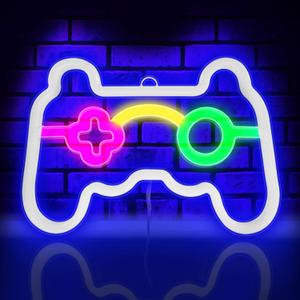 Neon Sign, Gamepad Shape Led Neon Light Wall Gaming Room Decoration, Neon Light Sign Gamer Gift for Teen Boys Game Decor Bedroom, Gamer Console Neon Lights for Children Game Room Interior Decoration