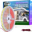 Gliztech RV Awning Lights 20FT, Camper Awning Lights for RV Canopy Exterior, IP67 12V White COB Waterproof Underglow Led Light kit for Motorhome, Travel Party, Trailers, Food Trucks