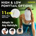 TOP-EX Oversized L XL XXL Women High Ponytail Messy Bun Packable Unstructured UV 50 Baseball Cap Running Hat (Navy)