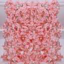 PARTY JOY 8Pcs 47.2ft Artificial Cherry Blossom Flower Garland Hanging Vines for Spring Home Wedding Party Kawaii Decor (Cream Pink)