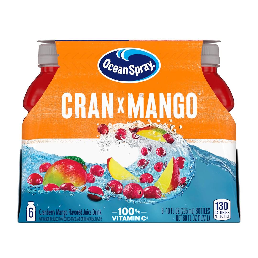Ocean Spray Cran-Mango Juice Drink, 10 Ounce Bottle (Pack of 6)