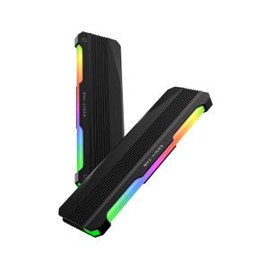 EZDIY-FAB RH01 ARGB RAM Heatsink, RGB Memory Heat Spreader for DDR5 DDR4, Aluminum RAM Cooler with 5V 3-Pin ARGB Lighting, Gaming PC Memory Cooling,2 Pack - Black