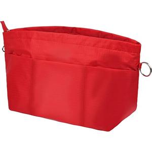 Vercord Handbag Purse Tote Pocketbook Organizer Insert Zipper Closure 11 Pockets 3 Sizes Many Colors (Medium, Red)