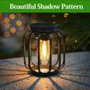 Solar Hanging Lanterns Outdoor: 2 Pack Metal Solar Hanging Lights with Hook, Bright - Warm Waterproof LED Lanterns for Outside, Classic Decorative Solar-Powered Light for Yard Garden Patio Porch Decor