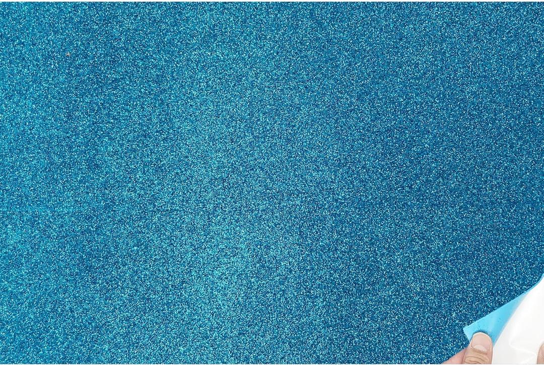 Allgala X-Large Self-Adhesive Glitter EVA Foam Sheets 12 Pack 12x16 inch (30x40cm) Paper Sheets- Blue Color-for Arts Crafts Projects, Classrooms, DIY Projects, Back to School Suppliers, Art Class