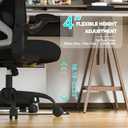 Office Desk Chair with Ergonomic Lumbar Support, Extra-Thick Seat Cushion, Flip-up Arms, Breathable Mesh Back, Computer Task Chair for Home Office