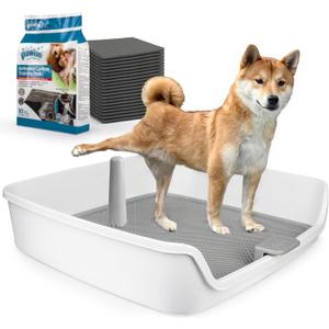 ALL FOR PAWS Pee Pad Holder, XL Dog Litter Box, Puppy Pads Holder, Puppy Potty Tray for Small/Medium/Large Dog Potty Training, 25" x 25"