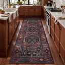 SERISSA Vintage Red Black 2x6 Runner Rug Non Slip,Washable Oriental Runners