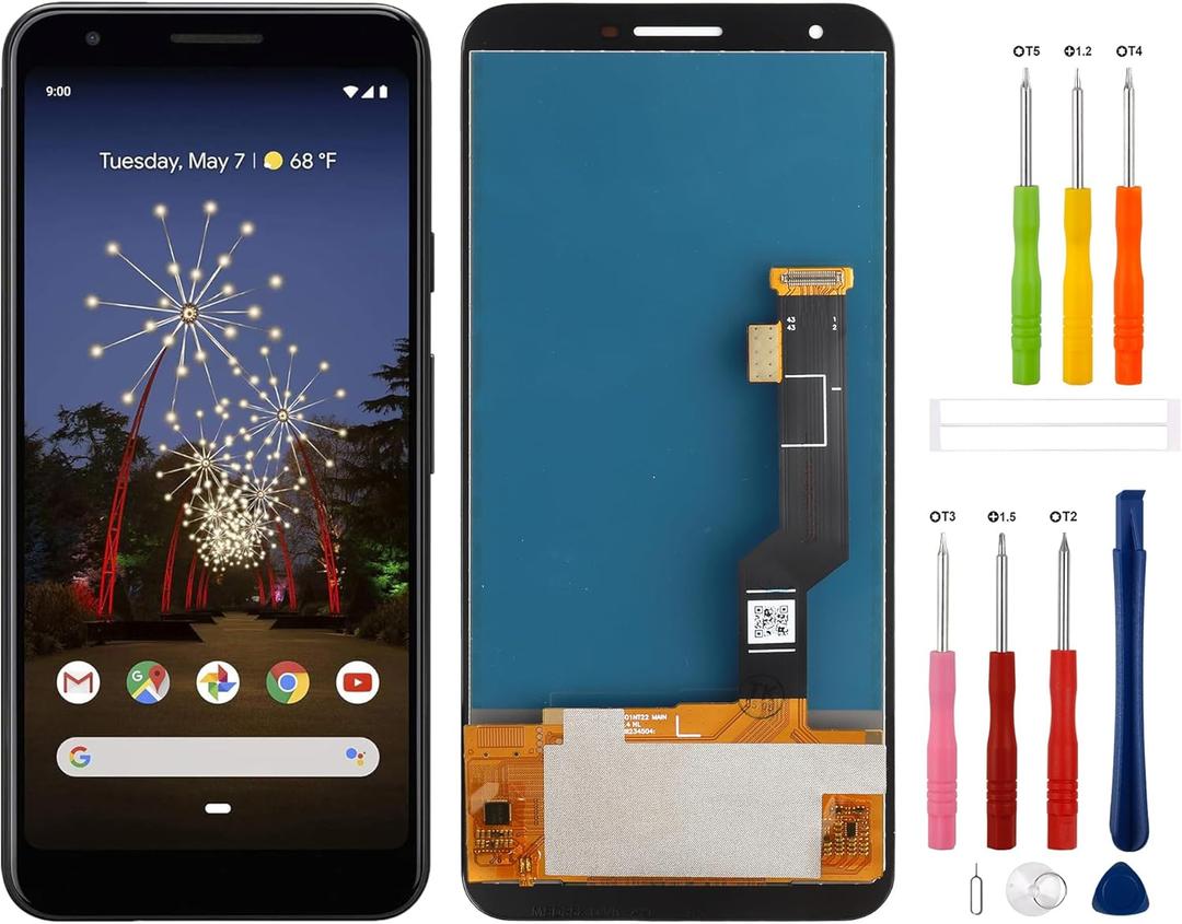 TFT Digital Display Replacement Compatible with Google Pixel 3A XL G020C G020G G020F (No Fingerprint) LCD Display Touch Screen Digitizer Assembly with Repair Tools-6inch