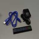 USB Hub, Aiibe 6 Ports Super High Speed USB 3.0 Hub Splitter + 24W Power Adapter + USB 3.0 Cable, Black Smart Fast Charger Powered USB Hub for Laptop, Mac, PC, Mobile HDD, Mulitple Devices