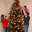 Joottuan Velvet Christmas Bow 5 x 7 inches Rustic Crafts Gift Bows Vintage Velvet Ribbon Wreath Bows for Christmas Tree Home Decor Indoor Outdoor Decoration (36, Red)