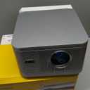 Smart Projector with Google TV, 4K Support Portable Mini Projector with Wifi and Bluetooth, Auto Focus & Obstacle Avoidance, TV Stick, 650 ANSI & Voice Control, HY350GT Home Theater Proyector Outdoor (Grey)