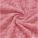 ZESICA Women's Fall Floral Off Shoulder Tops 2025 Mesh Long Sleeve Shirts Asymmetrical Ruched Tee Blouses Trendy Outfits (Pink, S)