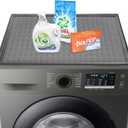 Garolue Washer and Dryer Top Protector Mat, 23.6 x 19.7" Silicone Rubber Mat for Laudry Machine & Dryer,Non Slip Heavy Duty Waterproof Washable Top Cover Pad for Home Kitchen Laundry Room (Grey-1 Pc)