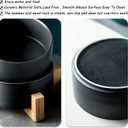 Petygooing Dog Bowls,Black Ceramic Cat Dog Bowl Set with Wood Stand for Pet Food and Water,Non-Slip Cute Modern Pet Dish Set for Cats Small and Medium Dogs (28OZ/6.1 in)