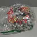 Pre Lit Christmas Wreaths for Front Door, Lighted Christmas Wreath Ornament with Lights Large Door Wreath with Red Bowknot Berries Pine Cone Decorative Wreaths for Holiday Home Decoration