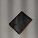 RUNBOX Slim Wallets for Men - Leather Money Clip Men's Wallet - RFID Blocking Front Pocket Bifold Wallet - Thin Credit Card Holder with Gift Box (Carbon Black & Orange)