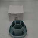 Pencil Pen Holder for Desk, 9 Slots 360 Degree Rotating Desk Organizer, Cute Pen Organizers Stationery Supplies for Office Home & Art Supply (Blue)