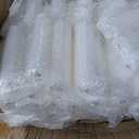 Shihanee 108 Pcs Pillar Candles and Glass Cylinder Vases Clear Cylinder Holders for Slim Pillar Candles Table Decorations, Total 54 Sets(White,108 Pcs)