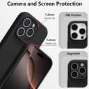 for iPhone 14 Pro Case Silicone,with [Full Camera Protection][Soft Anti-Scratch Microfiber Lining],Liquid Silicone Ultra Slim Shockproof Phone Case for Men Women Girls-Black
