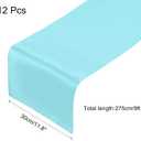 uxcell 12 Pcs Pale Turquoise Satin Table Runner 12" x 108" Romantic Silk Table Runner Smooth Fabric Table Runner Decorations for Wedding Dining Birthday Party (9ft)