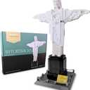 ArtorBricks Christ The Redeemer Building Set, 973 Pcs Large Scale Architecture Model Kit for Adults, Gift Idea, 7" W x 16.7" H Display Statue