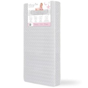 Dream On Me Honeycomb Orthopedic Firm Fiber Standard Baby Crib Mattress, Greenguard Gold and JPMA Certified, 5 Fiber Core Optimum Support, Fits Crib and Toddler Bed, Waterproof Vinyl Cover (White)