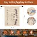 Bread Bags for Homemade Bread, 2 Packs Reusable Cotton Sourdough Breads Bag, BPA Free, Gifts for Sourdough Bakers12x17 (Large, Beige)