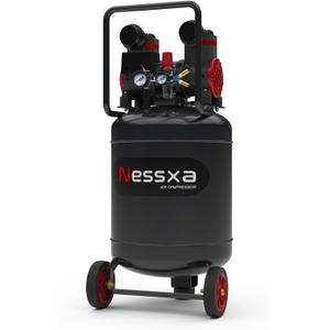 14 Gallon Ultra Quiet Air Compressor with 2 Quick Couplers 2HP 8.75 CFM, Max 115 PSI Pressure Oil-Free Air Compressor Tank, 70dB Quiet Compressor for Auto Repair, Tire Inflation 110V/60hz