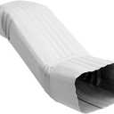 Gutter Downspout OFFSET White (Gloss) Aluminum gutter downspout elbow extensions. (2X3 A-Style)