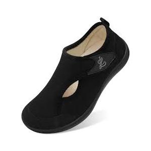 LeIsfIt Womens Slippers Wide Diabetic Shoes Adjustable Arthritis Edema House Shoes Indoor Outdoor Slippers size 42