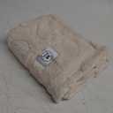 Luciphia Small Dog Blanket Washable Pet Bed Cover Soft Fluffy Puppy Blanket with Premium Fleece 300GSM Cozy Calming Cat Blankets for Indoor Cats Beige 30x20 inch