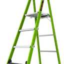 Little Giant Ladders, MightyLite 2.0, 6' Stepladder with Ground Cue, Fiberglass, Type IAA, 375 lbs Weight Rating, (15406-001), Green