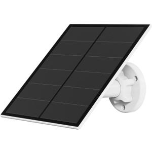 5W Solar Panel for Security Camera, USB Solar Panel for DC 5V Outdoor Rechargeable Battery Camera, Solar Panels with Micro USB and USB-C Port, Adjustable Security Mount, IP65 Waterproof, 9.8ft Cable