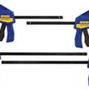 IRWIN QUICK-GRIP Bar Clamp, One-Handed, Mini, 6-Inch (2), 12-Inch (2), 4-Pack (1964748) Blue, Yellow (Large)