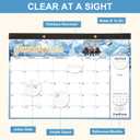 2 x 24 Month Desk Calendar 2026-2027, Runs from January 2026 to December 2027, Large 17"x12" Desktop/Wall Monthly Calendar, 2 Year Academic Calendar with Note & To Do for Home, School or office
