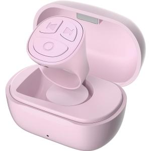 Tiktok Scrolling Ring for Page Turner & Video Scrolling, Bluetooth Camera Remote Control, Scrolling Ring for iPhone, iPad, Android (Pink)