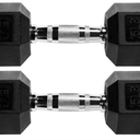 Rubber Encased Hex Dumbbell 15LB