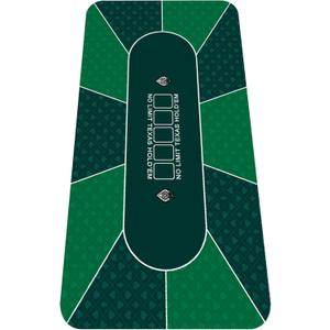 nuveti Poker Mat - 55 x 28inch Non-Slip Poker Table Game Mat - Portable Rubber Waterproof Poker mat for Table 6-8 Player Card Game Anti-Slip Rubber Poker Table Top Layout (55 X 28 Inch Rectangular-green7)