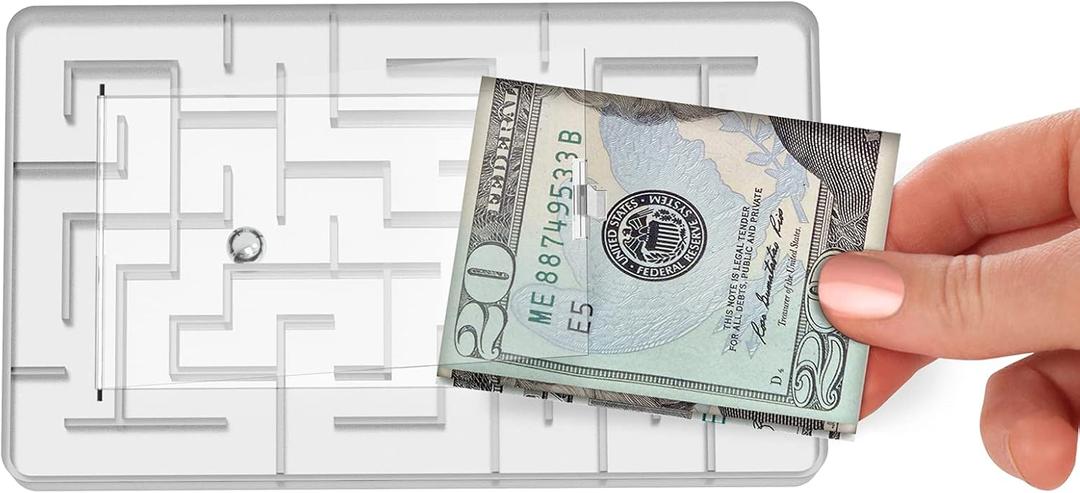 Money Puzzle Box, Money Holder Maze Gift Holder, Stocking Stuffers for Teens and Adults - Christmas Small Gifts - Fun Way to Give Cash as a Gift (1)