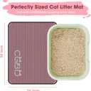 Cat Litter Mat - Double Layer Honeycomb Design Litter Trapping Mat, Urine-Proof & Non-Slip, Easy Clean Waterproof Litter Box Mat, Kitten Supplies and Essentials, 30x24 inch, Pink