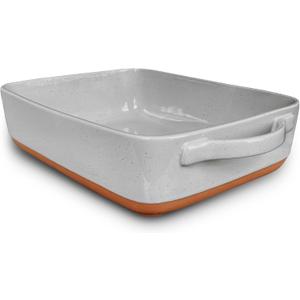 Mora 9x13in Deep Porcelain Baking Dish - Oven to Table, Freezer Safe (9x13 in Pan, Earl Grey)