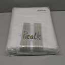 Drapes 84 Inch Length 2 Panels Set for Living Room Darkening Curtain for Bedroom Aesthetic White Blackout Curtains Nursery Cute Black Out Curtains Cotton Linen Textured Back Tab Pleated 52x84 Long 7ft