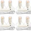 Roowest 4 Pack Accessory Cord with 2 LED Light Bulbs 6 Ft Warm Light Accessories for Halloween Christmas Village House Decorations Indoor DIY Crafts Salt Lamp Pumpkin Lights Decors