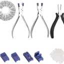 Rimless Glasses Frame Tools - Optician Plier Set with 600 Pcs Tiny Screws, Adjusting Eyeglass Arms, Repairing Eye Glass, Sunglass, Jewelry, Watch