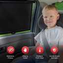 PLTCAT Car Side Window Sun Shades for Baby, 2 Pack UV Protection Breathable Mesh Sunshade, Universal Fit Auto Sun Visor for Kids Pets Travel Privacy Protection (Standard-16''x18'')
